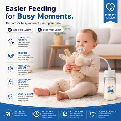 Hands-Free Self Baby Feeding Bottle